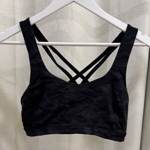 Lululemon Black Camo Sports Bra size 6